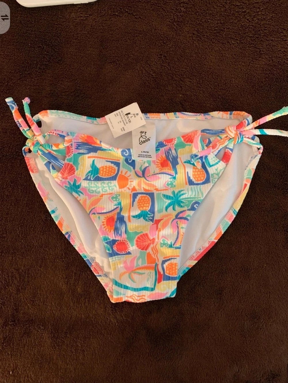 art class Multicolor Floral Swim Bottoms - Blue, Pink, Orange, Yellow, Green